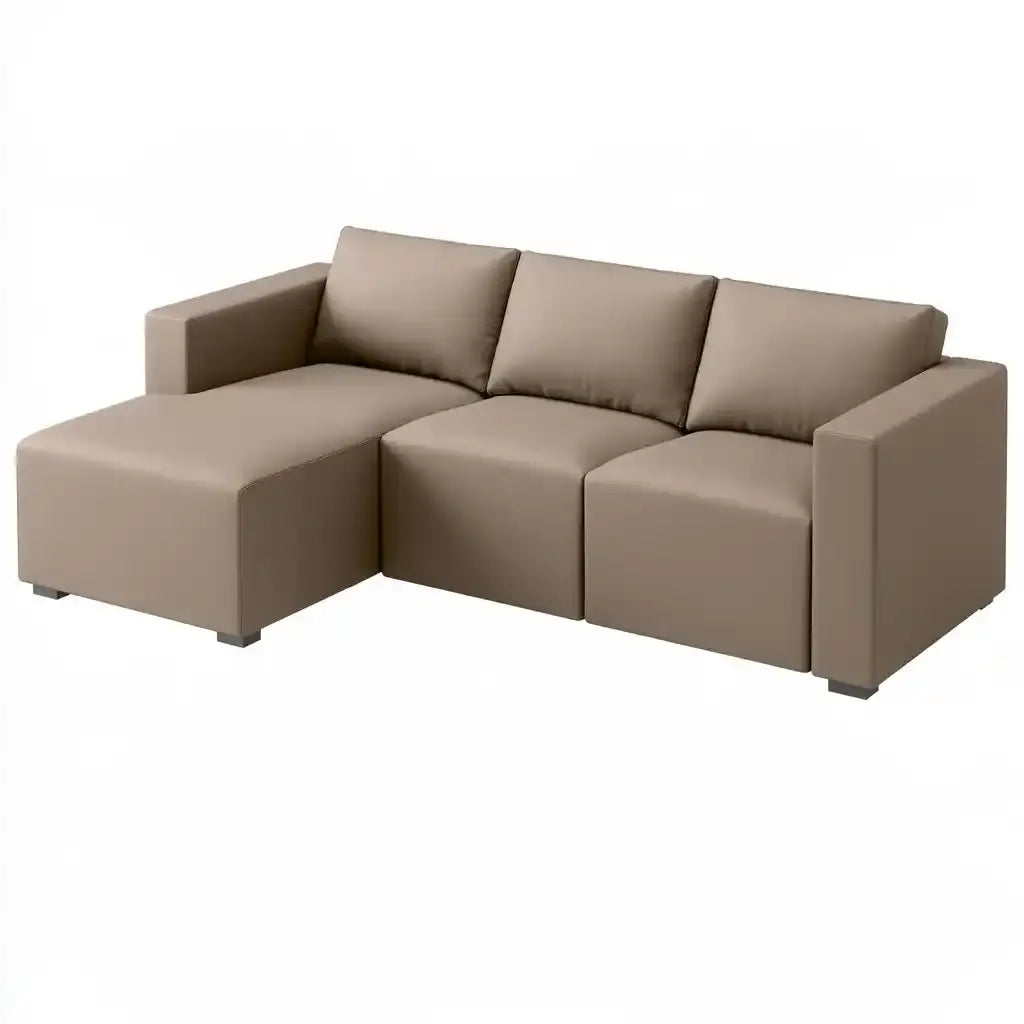 Sofá con módulos con asiento alargado - beige