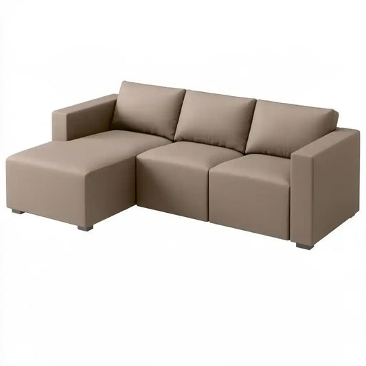 Sofá con módulos con asiento alargado - beige